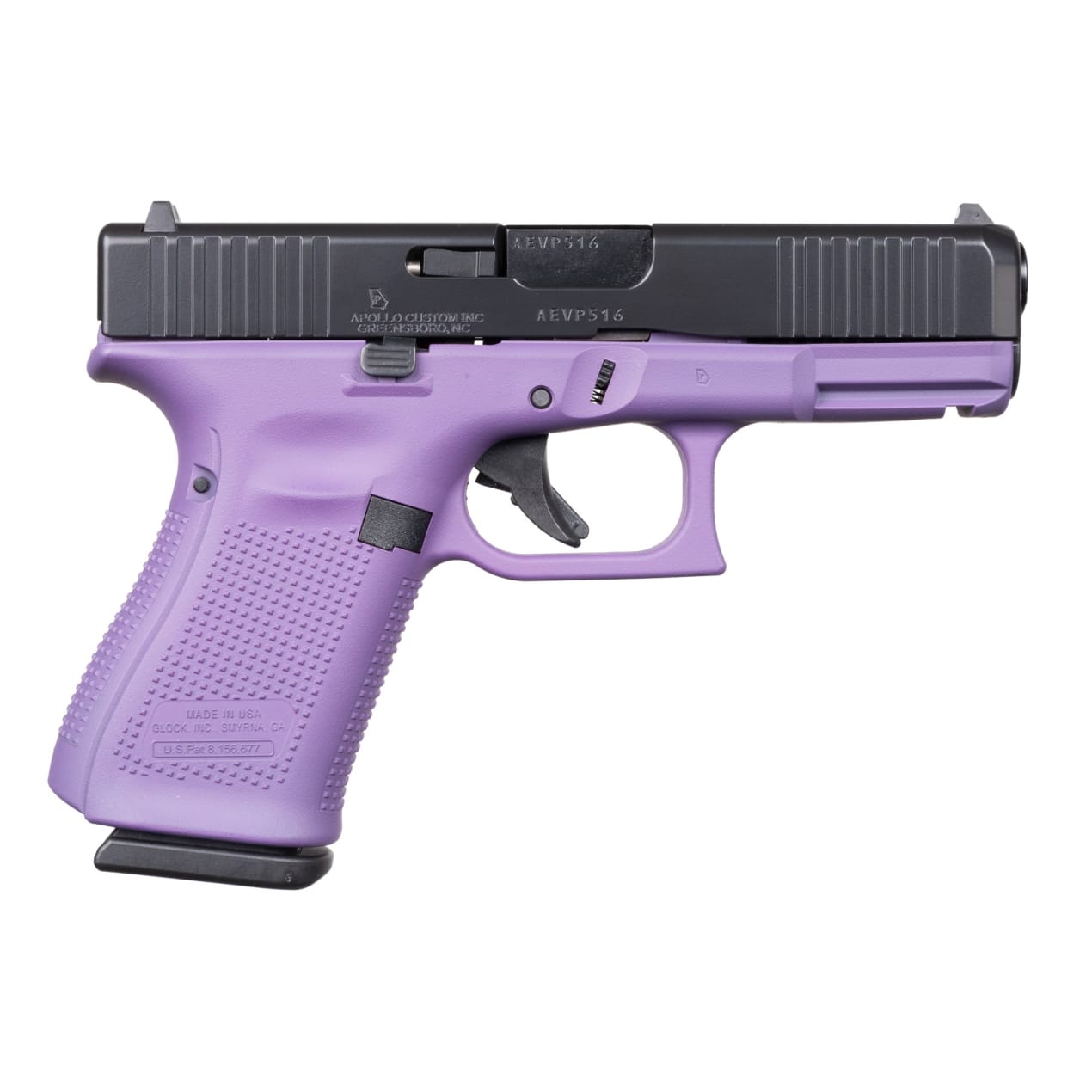 Handguns Apollo Custom|Glock 19 9MMLUGER GLK 19G5 9MM 15RD PURP BLK • Model: 19